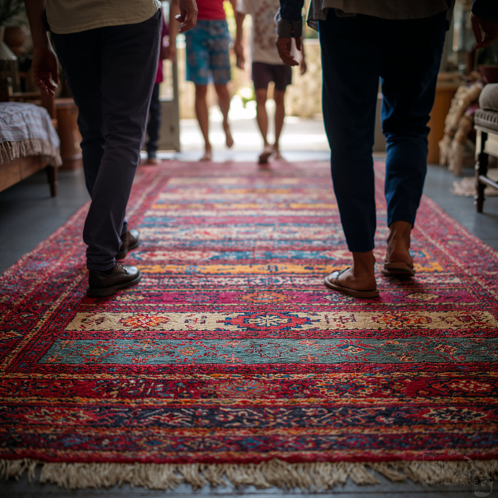 Caring for a Handmade Moroccan Wool Rug in High-Traffic Areas