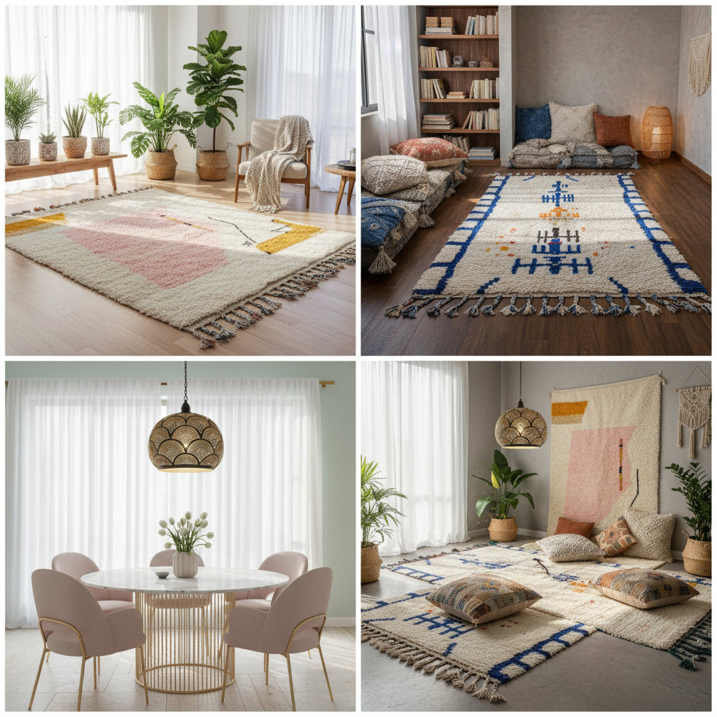 Pairing Bohemian Rugs with Brass Lighting – A Style Guide