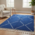 Blue Berber Rug - Moroccan Beni Ourain Wool Rug