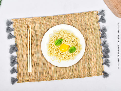 Boho Wicker Dining Table Mats