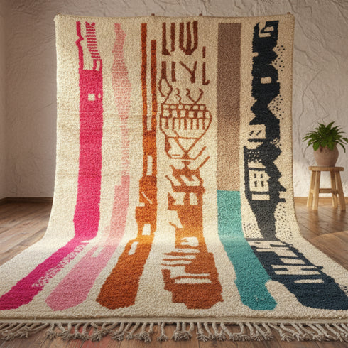 Colorful moroccan rug - Custom Handmade Berber Rug