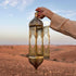 Antique Moroccan Brass Hanging Candle Lantern (CL 1005)