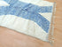 Artistic Moroccan Berber Rug - White & Blue Wool Carpet