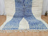 Artistic Moroccan Berber Rug - White & Blue Wool Carpet