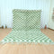 Authentic Green Checkered Moroccan Berber Rug – Handmade Wool Carpet