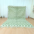 Authentic Green Checkered Moroccan Berber Rug – Handmade Wool Carpet