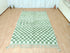 Authentic Green Checkered Moroccan Berber Rug – Handmade Wool Carpet