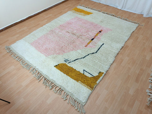 Authentic Handmade Moroccan Berber Beni Ourain Rug