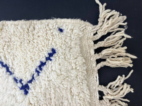 uthentic Moroccan Berber Rug – Black & White Handmade Wool