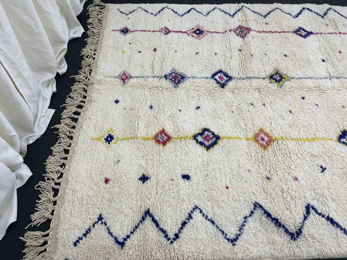 uthentic Moroccan Berber Rug – Black & White Handmade Wool