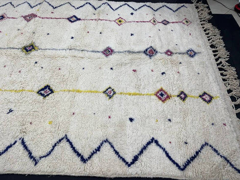 uthentic Moroccan Berber Rug – Black & White Handmade Wool