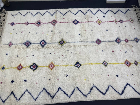 uthentic Moroccan Berber Rug – Black & White Handmade Wool