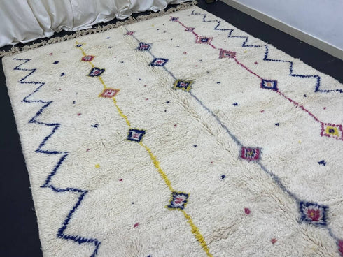 uthentic Moroccan Berber Rug – Black & White Handmade Wool