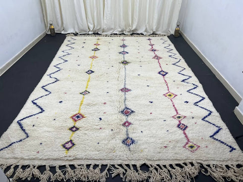 uthentic Moroccan Berber Rug – Black & White Handmade Wool