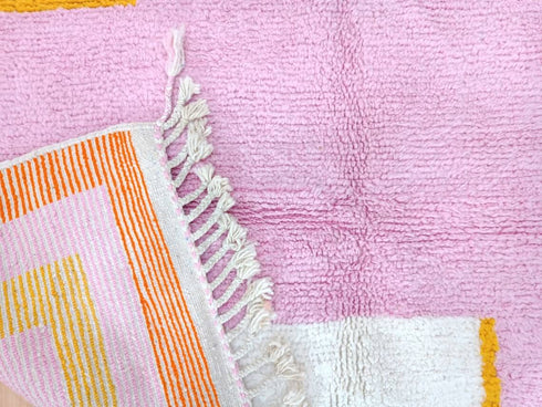 Authentic Handmade Moroccan Berber Wool Rug – Minimalist Carpet