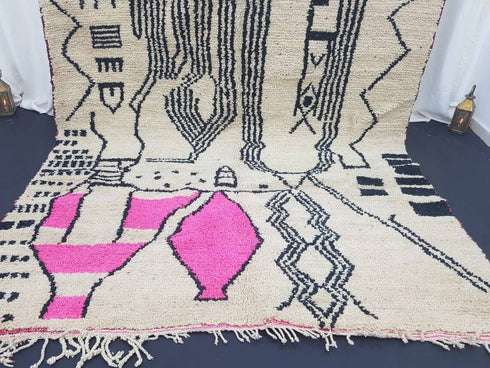 Authentic Handcrafted Moroccan Berber Wool Rug – Beni Ourain Style