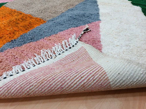 Authentic Handmade Moroccan Colorful Berber Rug – Beni Ourain
