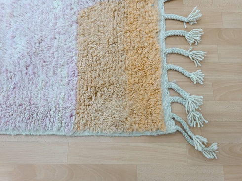 Authentic Moroccan Colorful Berber Rug - Handmade Beni Ourain