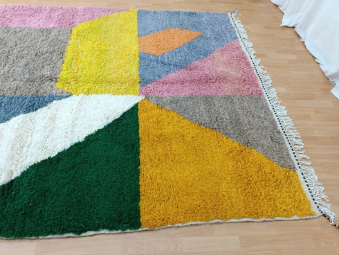 Authentic Handmade Moroccan Colorful Berber Rug – Beni Ourain