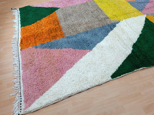 Authentic Handmade Moroccan Colorful Berber Rug – Beni Ourain