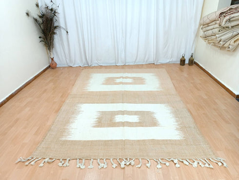 Authentic Handwoven Moroccan Wool Rug – Beni Ouarain Style