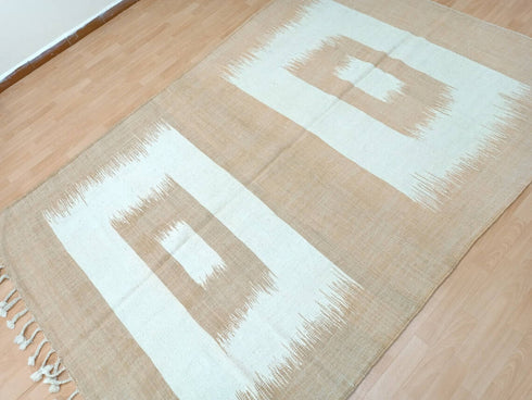 Authentic Handwoven Moroccan Wool Rug – Beni Ouarain Style