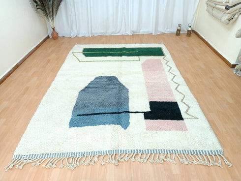 Authentic Moroccan Berber Rug – Handmade Wool Beni Ourain Carpet