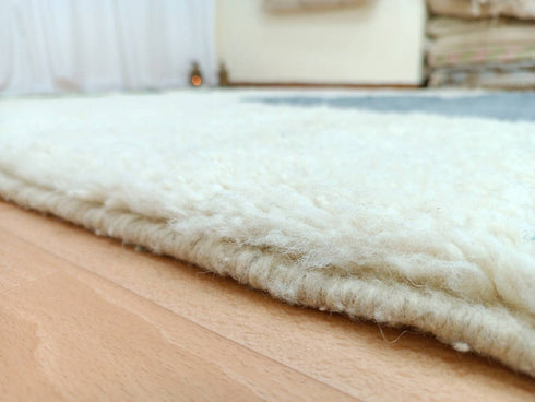 Authentic Moroccan Berber Rug – Handmade Wool Beni Ourain Carpet
