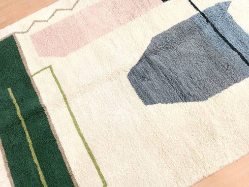 Authentic Moroccan Berber Rug – Handmade Wool Beni Ourain Carpet