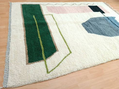 Authentic Moroccan Berber Rug – Handmade Wool Beni Ourain Carpet