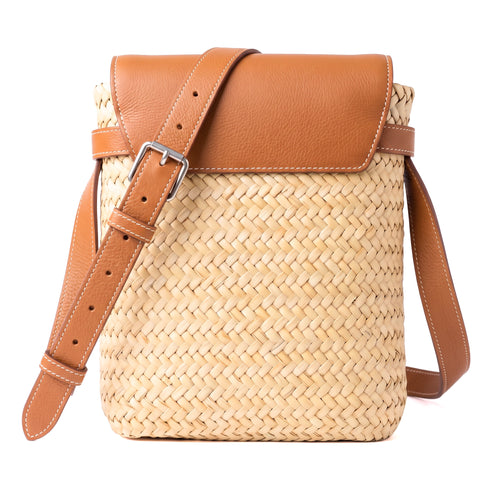 Moroccan Crossbody Bag with Leather Flap | Messenger Purse