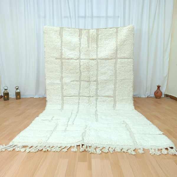 Beni Ourain Rug – Ivory Geometric Wool Rug