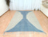 Beige & Blue Moroccan Handwoven Rug – Custom Flat Kilim Design