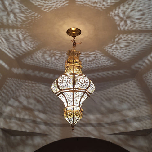 Big Moroccan Ceiling Lamp Handmade from Copper Brass (PL 1007)