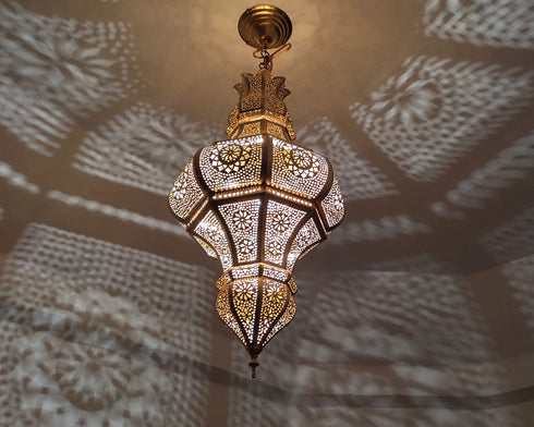Big Moroccan Ceiling Lamp Handmade from Copper Brass (PL 1007)