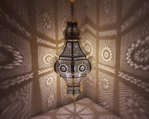 Big Moroccan Ceiling Lamp Handmade from Copper Brass (PL 1007)