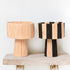 Black Striped Raffia Lamp – Moroccan Natural TABLE LAMPSHADES