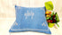 Blue Cactus Silk Pillow - Handmade Moroccan Lumbar Cushion (SP 1004)