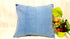 Blue Cactus Silk Pillow - Handmade Moroccan Lumbar Cushion (SP 1004)