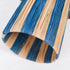 Striped Blue Raffia Table Lamp – Moroccan Handmade Natural Fiber Lampshade