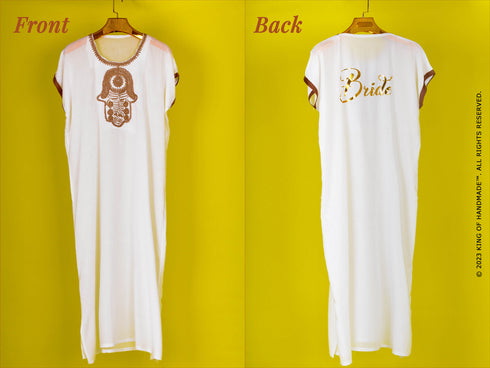 Personalized Moroccan Kaftan Bridesmaids Robes - Wedding Party Gift (One Size)