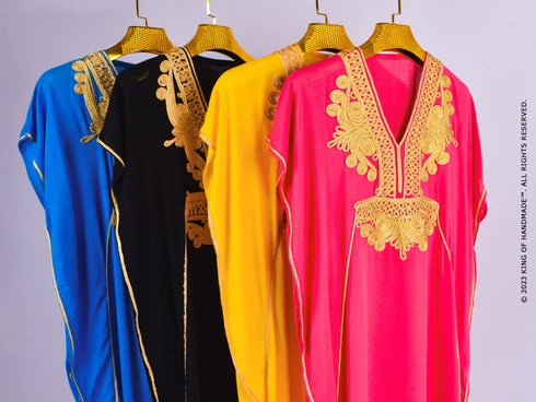 Bohemian Moroccan Kaftan Dress - Stunning Maxi Dress For Party And Wedding