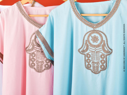 Personalized Moroccan Kaftan Bridesmaids Robes - Wedding Party Gift (One Size)