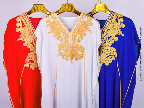 Bohemian Moroccan Kaftan Dress - Stunning Maxi Dress For Party And Wedding