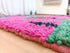 Bohemian Moroccan Rug - Handmade Berber Area Rug, Pink & Green