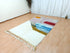 Bohemian White & Colorful Berber Moroccan Wool Rug
