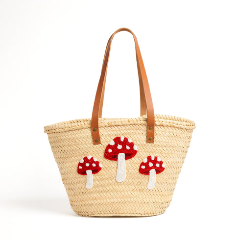 handwoven-Moroccan-Embroidered-Mushroom-Straw-Tote-Bag-with-leather-handles-Main