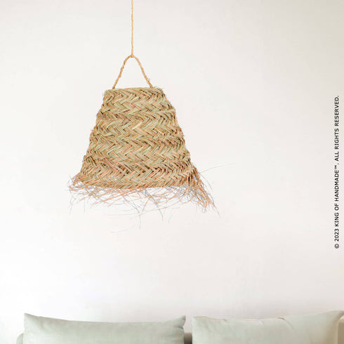 Boho Chic Lampshade Suspension - Esparto Pendant Light