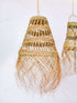 Boho Chic Bowl Pendant Light - Esparto Lampshade Suspension