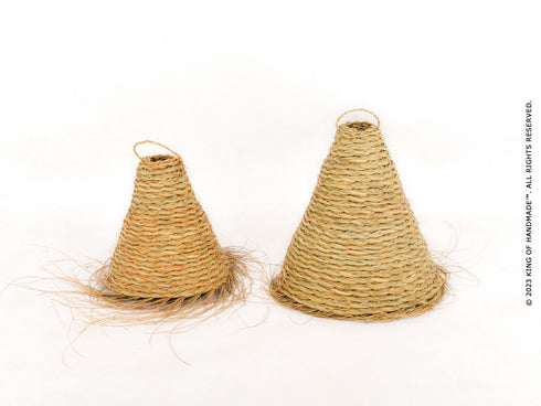 Boho chandelier - Esparto Lampshade Suspension